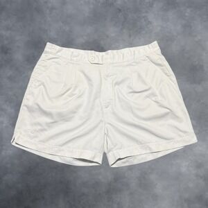 Slazenger Womens White Microfiber Pleated Athletic Tennis Shorts Size 38